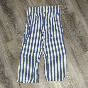 J. Crew Women’s Blue and White Striped Pants